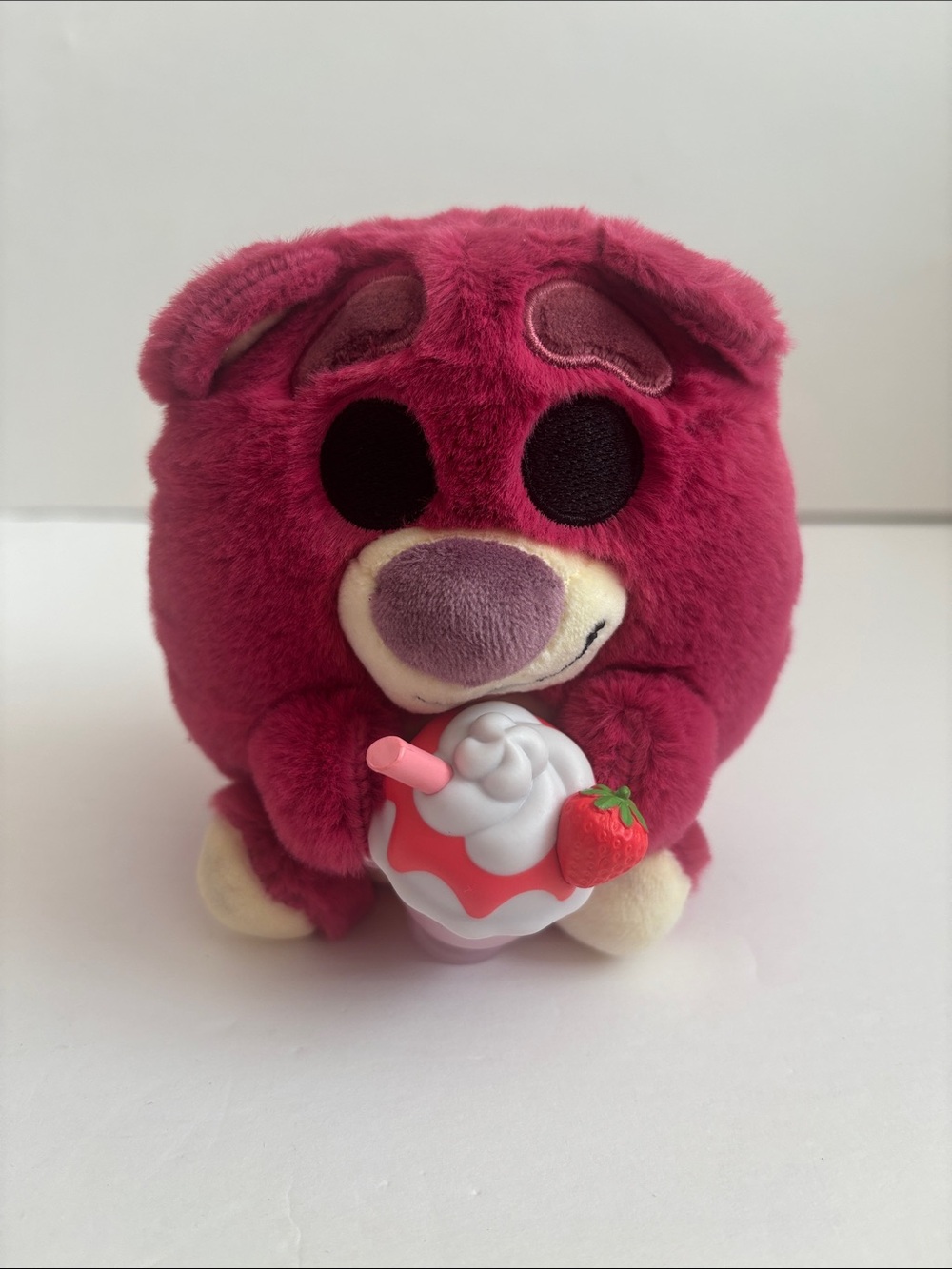 ZURU Snackles Disney 8" Lotso Bear Plush Toy Toy Story Strawberry Smoothie